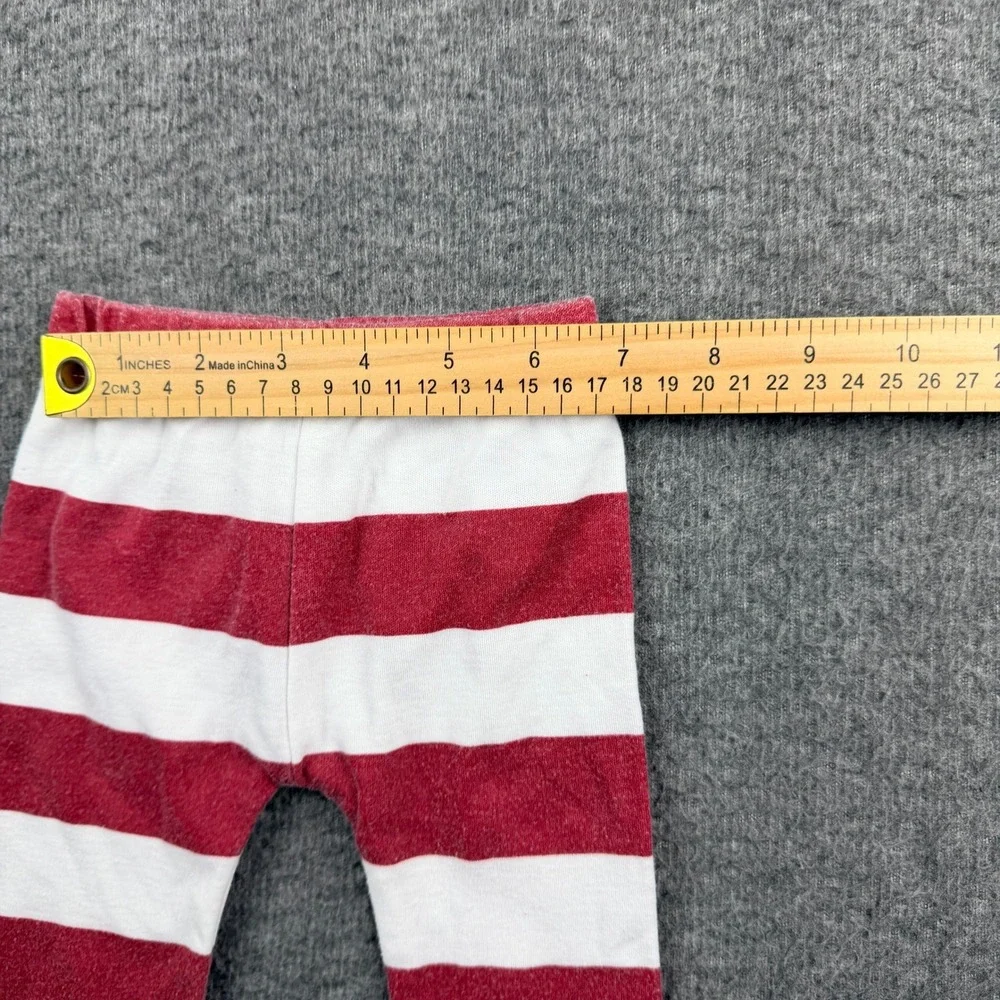 Lila & Jack Red and White‎ Striped Baby Leggings Size 3-6M AT5743